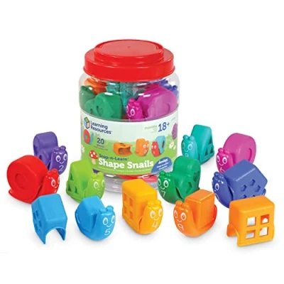 Afbeelding van Learning Resources Snap n Learn 20 stuks educatieve slakken voor peuters vanaf 18 maanden