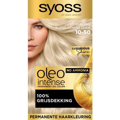 Afbeelding van 2+2 gratis: Syoss Oleo Intense Haarverf 10 50 Licht Asblond