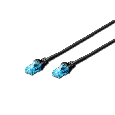 Afbeelding van Digitus DK 1512 100/BL RJ45 Netwerkkabel, patchkabel CAT 5e U/UTP 10.00 m Zwart Verdraaide paren 1 stuk(s)