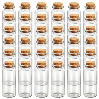 Afbeelding van Belle Vous 36 Pak Glazen Geschenkpotjes met Kurken Doppen 30 ml Mini Mason Luchtdichte Opslag Flessen voor Huwelijksgeschenken, Feest, Keuken Specerijen en Jam