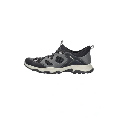 Afbeelding van Rieker Sneakers laag, Heren, Maat: 42, black lead b Imitatieleer/ textiel