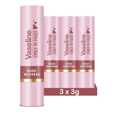 Afbeelding van Vaseline x Emily in Paris Nude Nouveau Hydraterende lippenbalsem Limited Edition (3 stuks Nouveau)