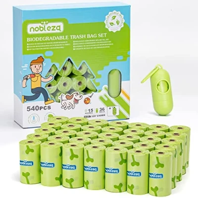 Afbeelding van Nobleza AX6 Hondenpoepzakjes Met Dispenser 540 Stuks Biologisch Afbreekbaar Poepzakjes Hond 36 rollen