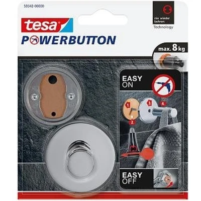 Afbeelding van Tesa 59342 powerbutton premium haak chroom