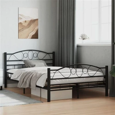 Afbeelding van Bedframe staal zwart 120x200 cm
