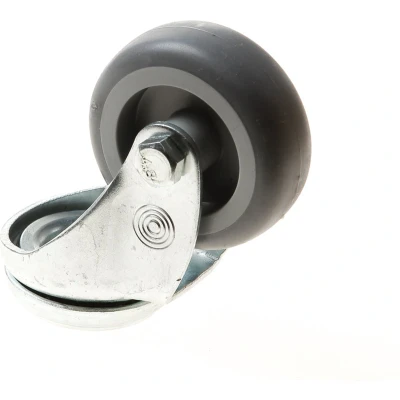 Afbeelding van Kelfort Zwenkwiel met boutgat, grijs rubber wiel glijlager, 50kg 50mm