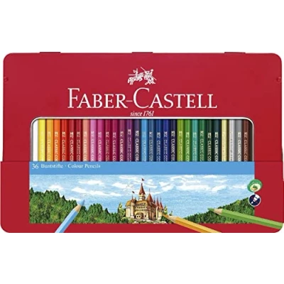 Afbeelding van Faber Castell kleurpotloden Castle 36 stuks in blik FC 115886