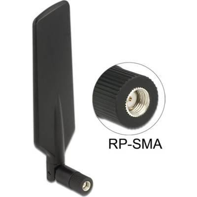 Afbeelding van LTE WLAN Dual Band Antenne met SMA RP (m) connector 1 4 dBi zwart