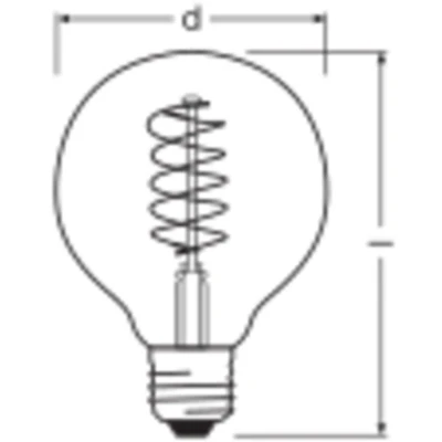 Afbeelding van Ledvance Vintage 1906 LED E27 Globe Goud 7W 600lm 822 Zeer Warm Wit Dimbaar Vervangt 48W