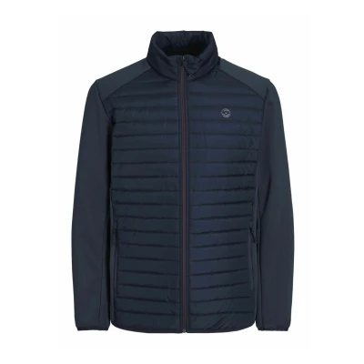 Afbeelding van Jack &amp; Jones Quilted Collar Jas, Heren, Maat: Small, Navy blazer