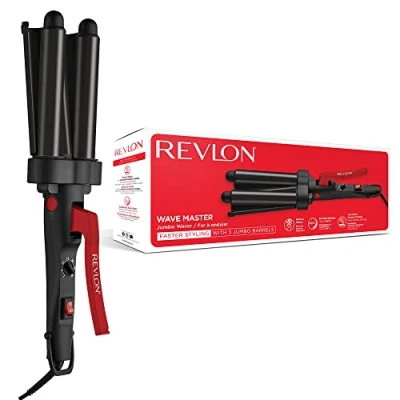 Image de Revlon Wave Master Jumbo Fer à onduler (Cylindre trois têtes, revêtement céramique et tourmaline, 30 réglages de température jusqu’à 190 C) RVIR3056UKE
