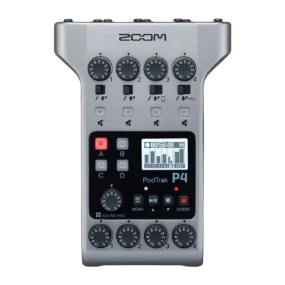 Image de Enregistreur Zoom PodTrak P4 pour les podcasts Gris et Noir