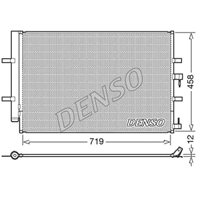 Afbeelding van DENSO DCN10036 Condensor Airco Met droger 687x471.6x12 R 134a 687 FORD: Transit Custom V362 Van, V363 Tourneo Minibus