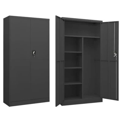Afbeelding van Lockerkast 90x40x180 cm staal antracietkleurig