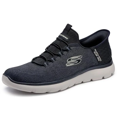 Image de Skechers Baskets Summits Key Pace pour homme, Maille filetée noire, 40 EU