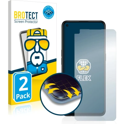 Afbeelding van BROTECT Screenprotector voor Oppo Find X3 Lite Folie Beschermfolie transparant volledig dekking (2 Stuks)