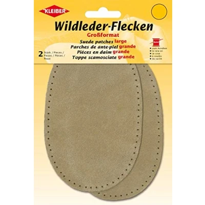 Image de Kleiber Grands écussons à coudre en daim pour pantalon/bras Beige