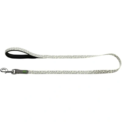 Afbeelding van Hunter Looplijn Convenience Reflect Wit&amp;Reflectie Hondenriem 120x2.0 cm
