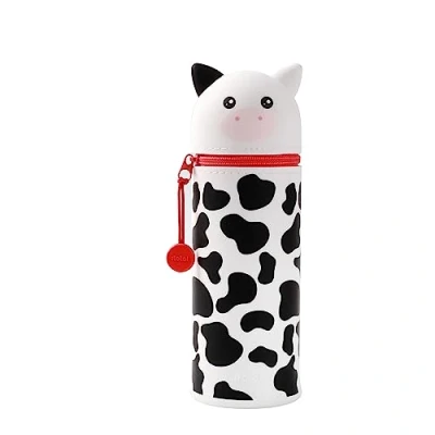 Afbeelding van I TOTAL® Zachte Siliconen etui voor school, rekbaar, met voorgevormde vorm, kow,