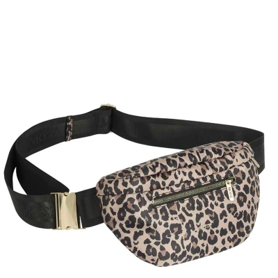 Afbeelding van Panterprint crossbody heuptas dames nylon MŌSZ Jessy
