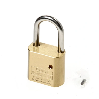 Afbeelding van Burg Wächter Profi messing hangslot voor halve profielcilinders 50 mm (beugel: 80 mm)