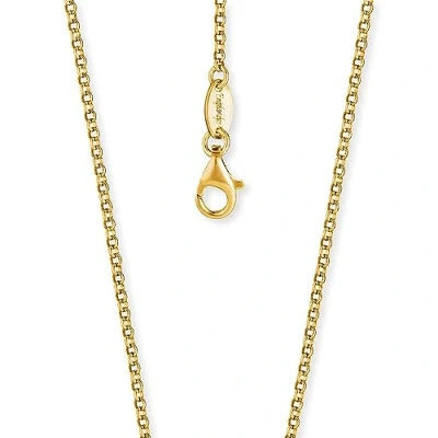 Afbeelding van Engelsrufer verguld 925 sterling zilver, dikte 2,1 mm, lengte 50 cm, Geel zilver
