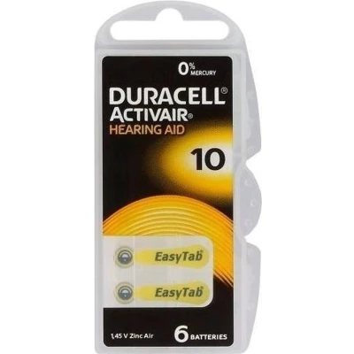 Afbeelding van Duracell Hearing Aid 6 x DA10 1,4V