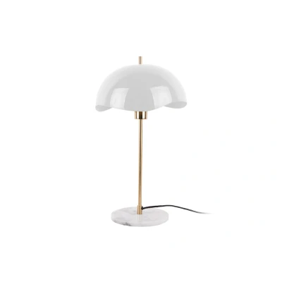 Afbeelding van Leitmotiv Tafellamp Waved Dome Wit 30x30x56cm Scandinavisch