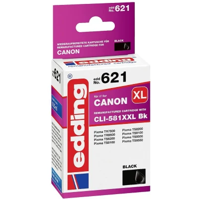 Afbeelding van Edding Inktcartridge vervangt Canon CLI 581BK XXL Compatibel Foto zwart EDD 621 18