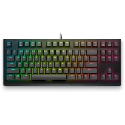 Image de Alienware AW420K Clavier sans clé rétroéclairé USB commutateur : CHERRY MX Red Dark Side of the Moon (Noir) Pour la vente au détail boîte