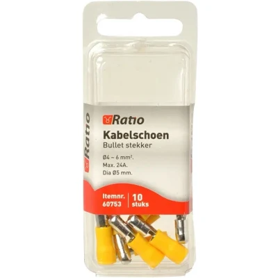 Afbeelding van Kabelschoen bullet 4 6mm² 10st in blister