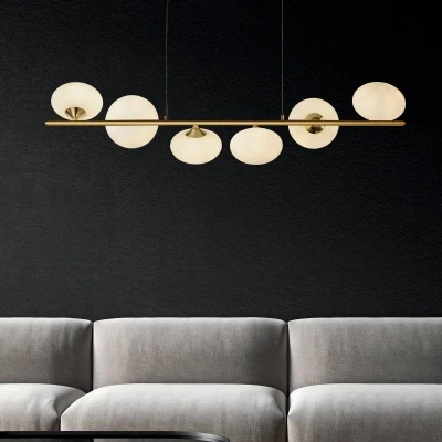 Afbeelding van Hanglamp Pebble 6 lamps, messing