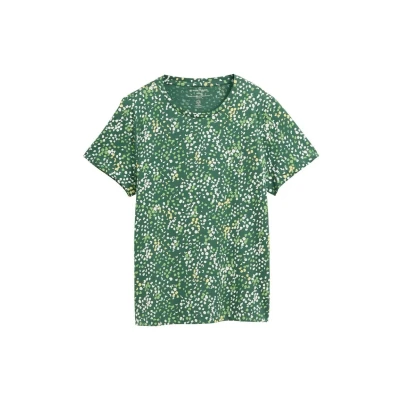 Afbeelding van TOM Tailor Tshirt print, Dames, Maat: XS, Multicolor green dot structure