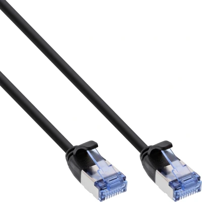 Afbeelding van U/FTP CAT6a 10 Gigabit slimline netwerkkabel / zwart PVC 7,5 meter