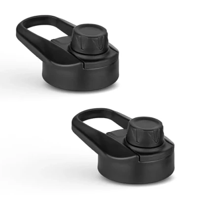 Afbeelding van Vinsun Kit Bouchon Gourde, Couvercle à Visser ø57mm avec Ouverture pour Boire Anti Fuite, sans BPA, Joint en Silicone Vis Bouteille Inox