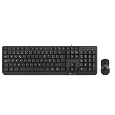 Afbeelding van Toetsenbord en Optische Muis NGS KEYBOARD 0271 Zwart QWERTY