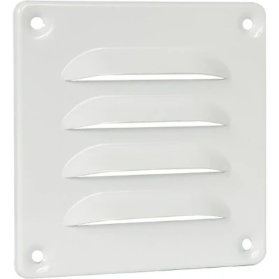 Afbeelding van Nedco schoepenrooster 100x100mm aluminium wit