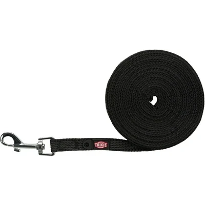 Afbeelding van Trixie Hondenriem Sleeplijn Met Rubber Bekleed Zwart 5 MTRX1,5 CM (408343)