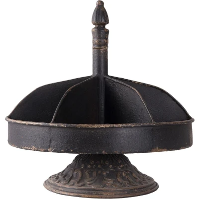 Afbeelding van Clayre &amp; Eef Etagère Ø 30x30 cm Zwart Ijzer Rond Serveerschaal