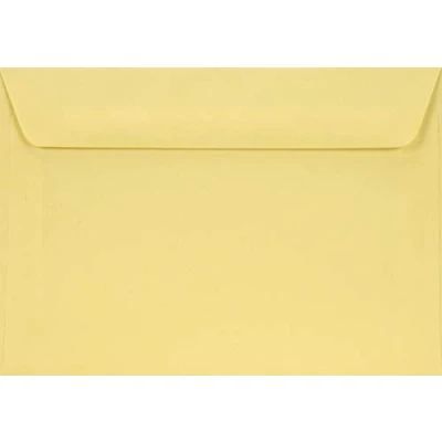 Afbeelding van Netuno 100 enveloppen lichtgeel C6 114 x 162 mm klep rechte zelfklevend 90 g Burano Giallo hoogwaardige, elegante voor wenskaarten, bruiloft, verjaardag, Kerstmis