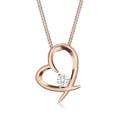 Afbeelding van Elli HERZ Geschwungen Ketting Rose goldcoloured, Dames, Maat: 45, gold coloured
