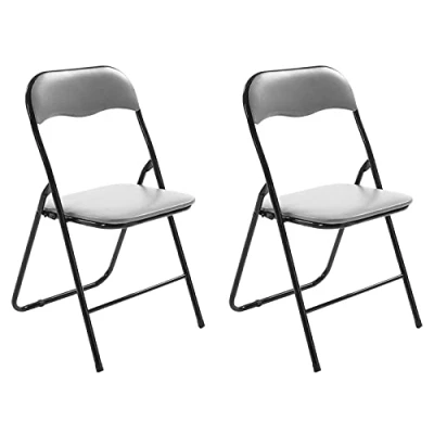 Afbeelding van CLP Felix Set van 2 klapstoelen grijs/zwart
