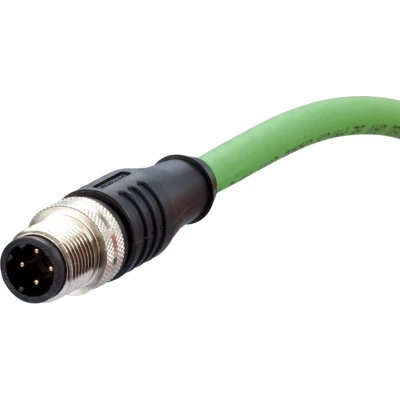 Afbeelding van Metz Connect 142M1D10050 M12 Netwerkkabel, patchkabel CAT 5e SF/FTP 5.00 m Groen PUR mantel, Zuurbestendig, Ozonbestendig, UV bestendig, Geschikt voor