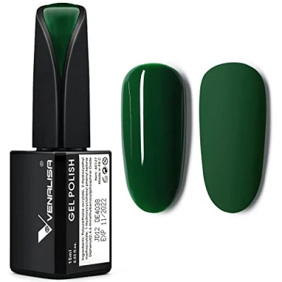Afbeelding van VENALISA 15 ml gel nagellak, UV en LED DIY nail art, manicure salon voor thuis, groen (Emerald Green)