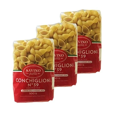 Afbeelding van Conchiglioni noedels, nr. 39, Savino pasta, 500 g, 3 stuks