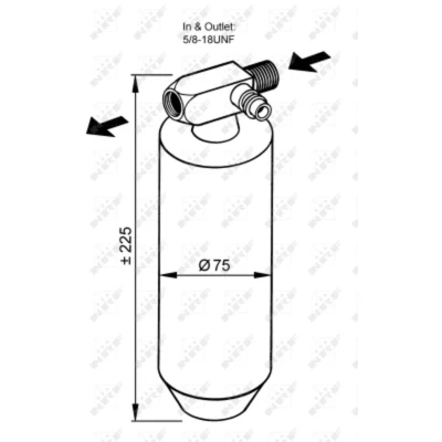 Afbeelding van NRF 33113 Filter Droger Staal Met afdichtring