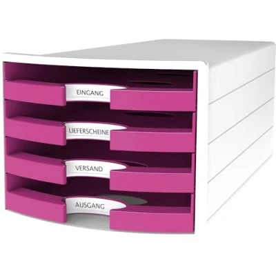 Afbeelding van Han Ha 1013 56 Ladenkast Impuls Met 4 Open Laden Roze
