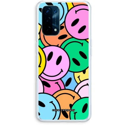 Afbeelding van Case Company® hoesje geschikt voor Oppo A93 5G Smiley N1 Soft Cover Telefoonhoesje Bescherming aan alle Kanten en Schermrand