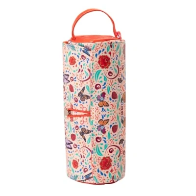 Afbeelding van Grupo Erik Frida Kahlo Pennenetui, oprolbaar, mooi etui, potlood organizer, opbergtas voor make upkwasten en schilderkwasten, cadeau Frida, Meerkleurig, Oprolbaar etui