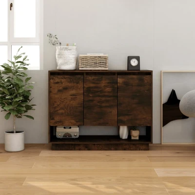 Afbeelding van Dressoir 97x31x75 cm spaanplaat gerookt eikenkleurig